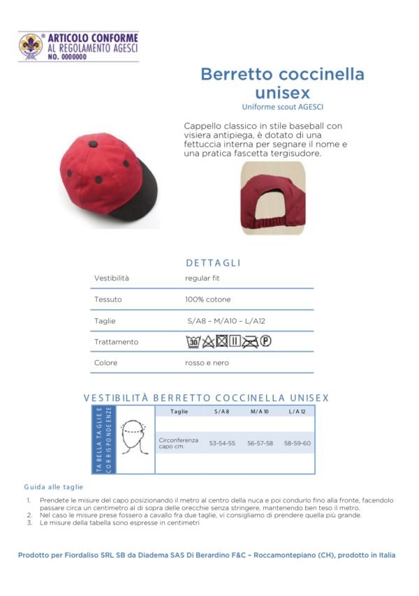 Berretto coccinella